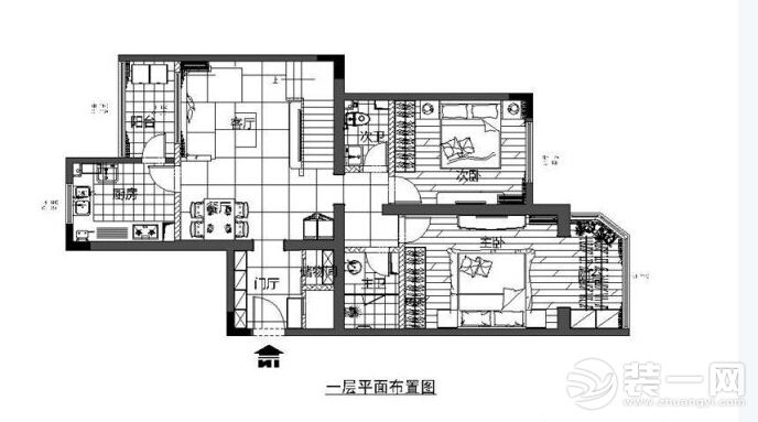 实创装饰688套餐美式风格三居室装修效果图