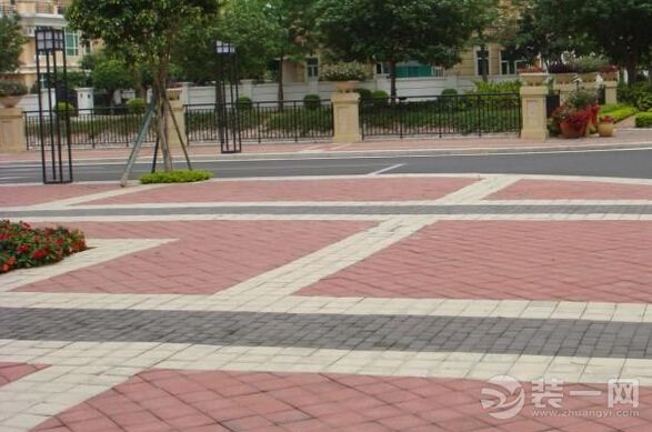 人行道透水砖装修效果图大全2015图片