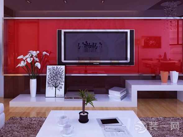 烤漆玻璃电视背景墙装修网效果图