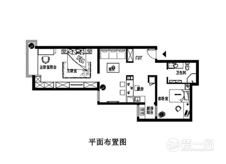 三套小戶(hù)型裝修樣板房效果圖