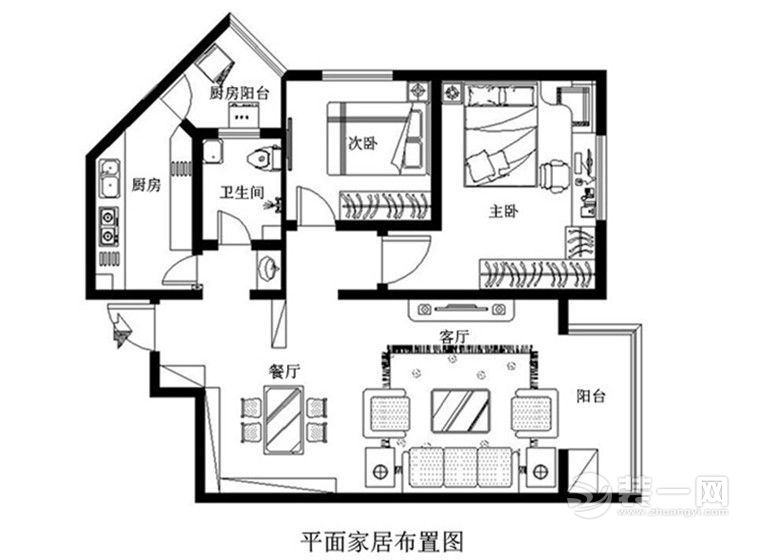 三套小戶(hù)型裝修樣板房效果圖