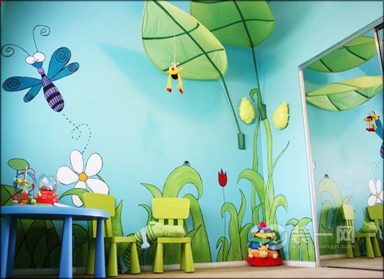绵阳手绘背景墙装修效果图 儿童房装修