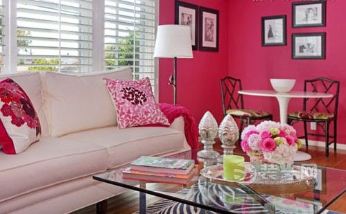 粉红色小资情调家居装饰效果图