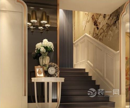  哈尔滨装修网分享欧式转角楼梯设计效果图