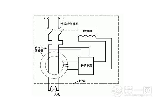 漏电开关接线图