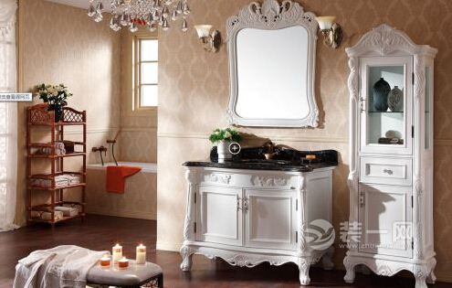 欧式优雅浴室柜设计效果图