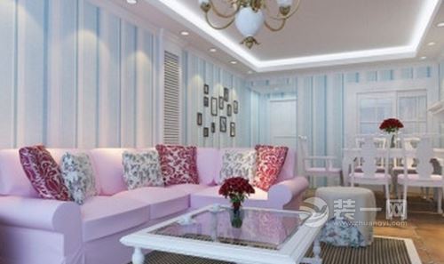 哈尔滨地中海风格客厅壁纸装修效果图欣赏