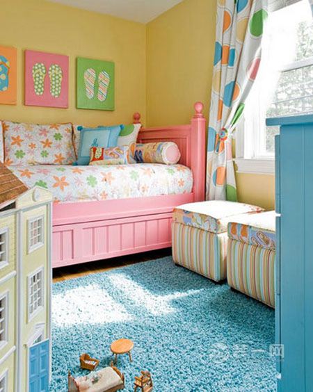 色彩斑斓童趣儿童房设计效果图