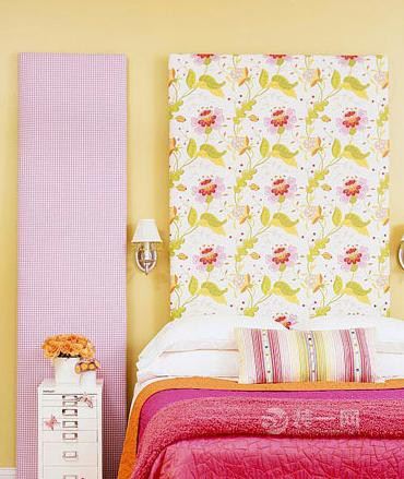 无锡家装公司卧室床头板花草装饰图案设计效果图
