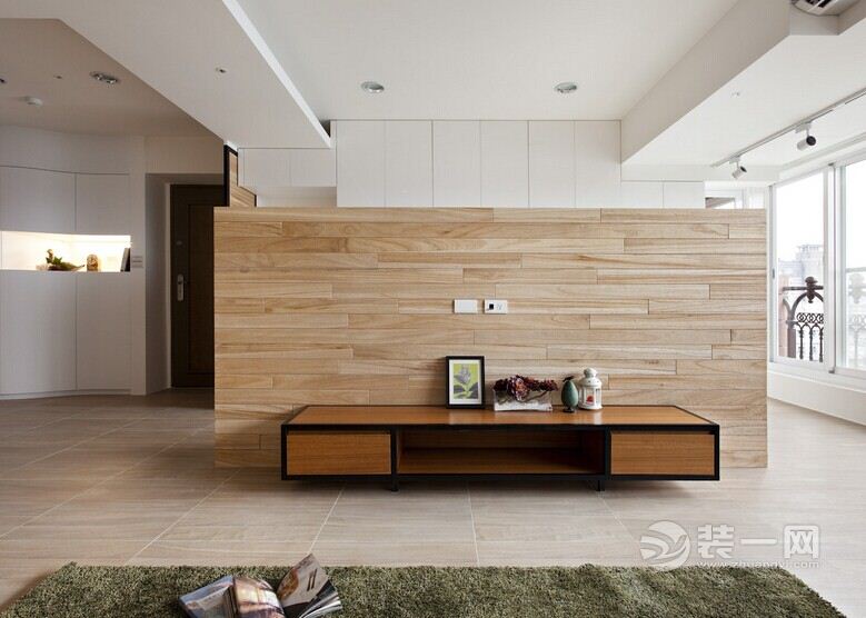 客厅木纹砖装修效果图