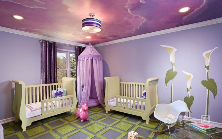 婴儿房装修设计色彩搭配效果图