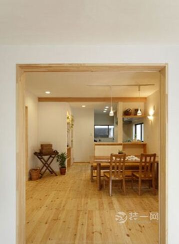 无锡日式风格餐厅原木家具装修效果图