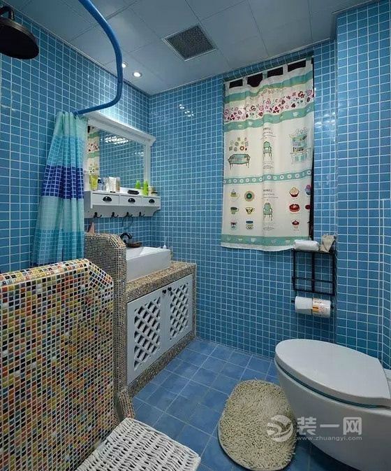 无锡地中海美式风格混搭卫浴间装修效果图