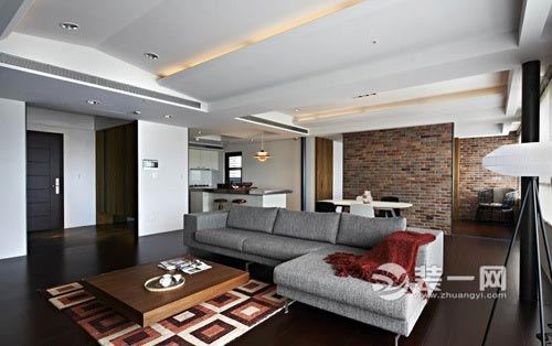 165平现代工业风格loft公寓装修设计效果图