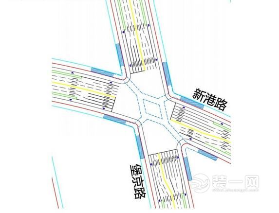 太茅路交叉口渠化示意图