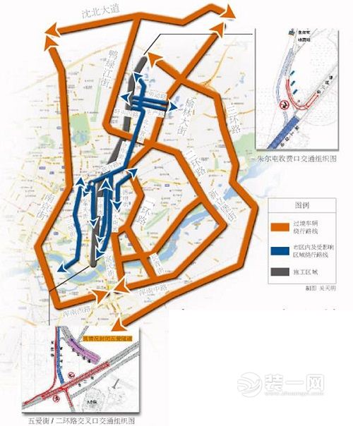 沈阳南北二干线绕行路线图