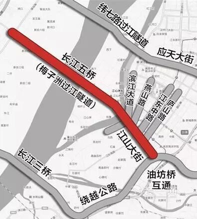 南京长江五桥规划图