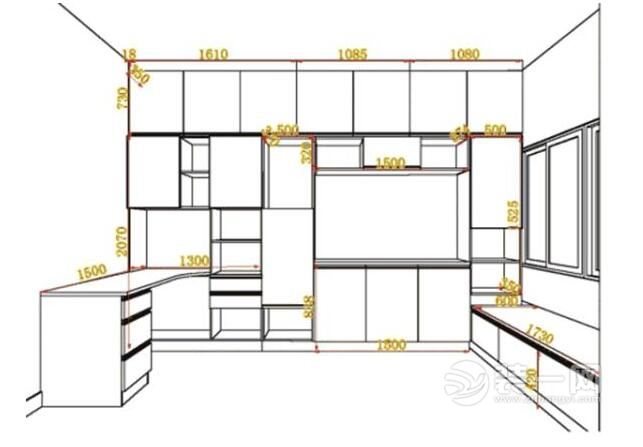 嵌入式柜子尺寸设计参考图