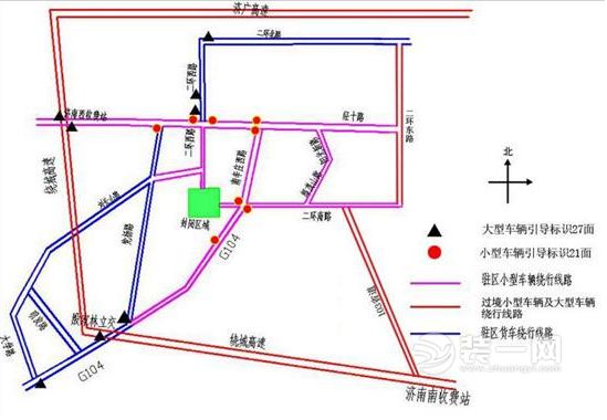 济南西外环南延工程封闭施工具体绕行路线图