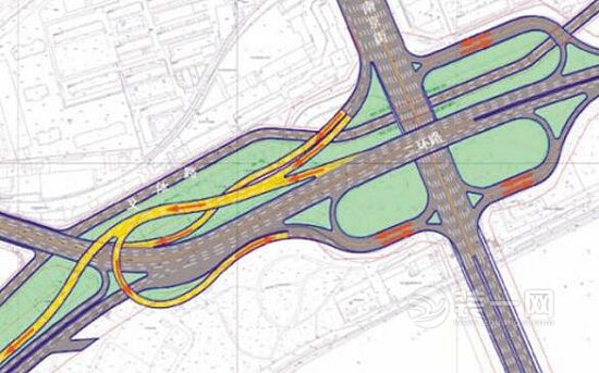 南北二干线快速路工程热闹路、府大路、南关路昨日晚正式施工