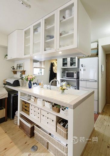 无锡小户型收纳装修案例开放式厨房吧台装修效果图