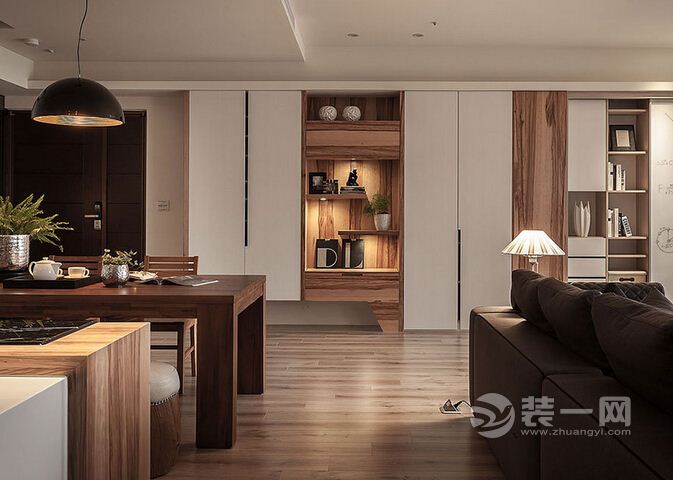 重庆装饰网现代简约木质感公寓家装效果图