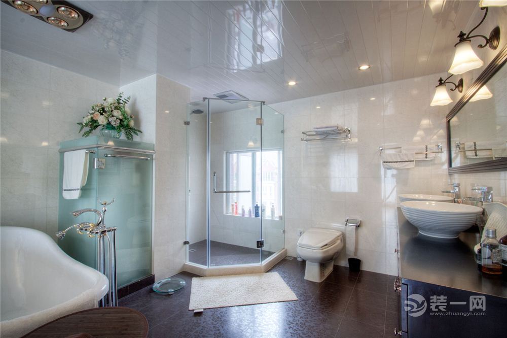 无锡美式风格别墅卫浴间装修效果图