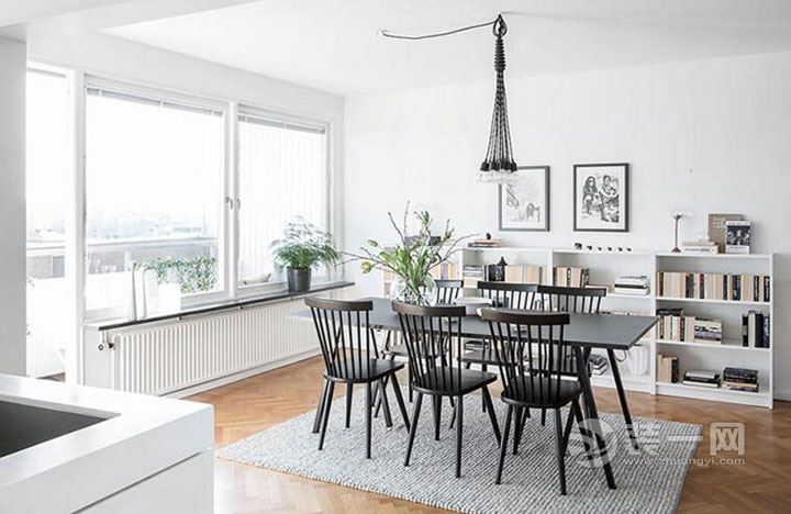 72平瑞典风纯白简约公寓装修效果图