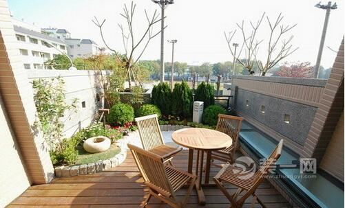 上海装修公司露天阳台花园设计图
