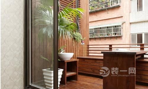 上海装修公司露天阳台花园设计图