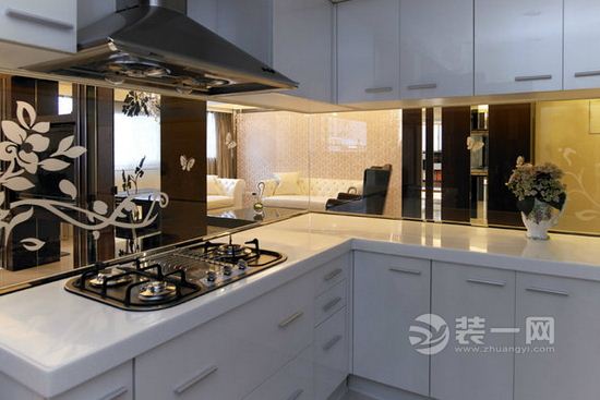 上海装修网开放式厨房隔断设计效果图