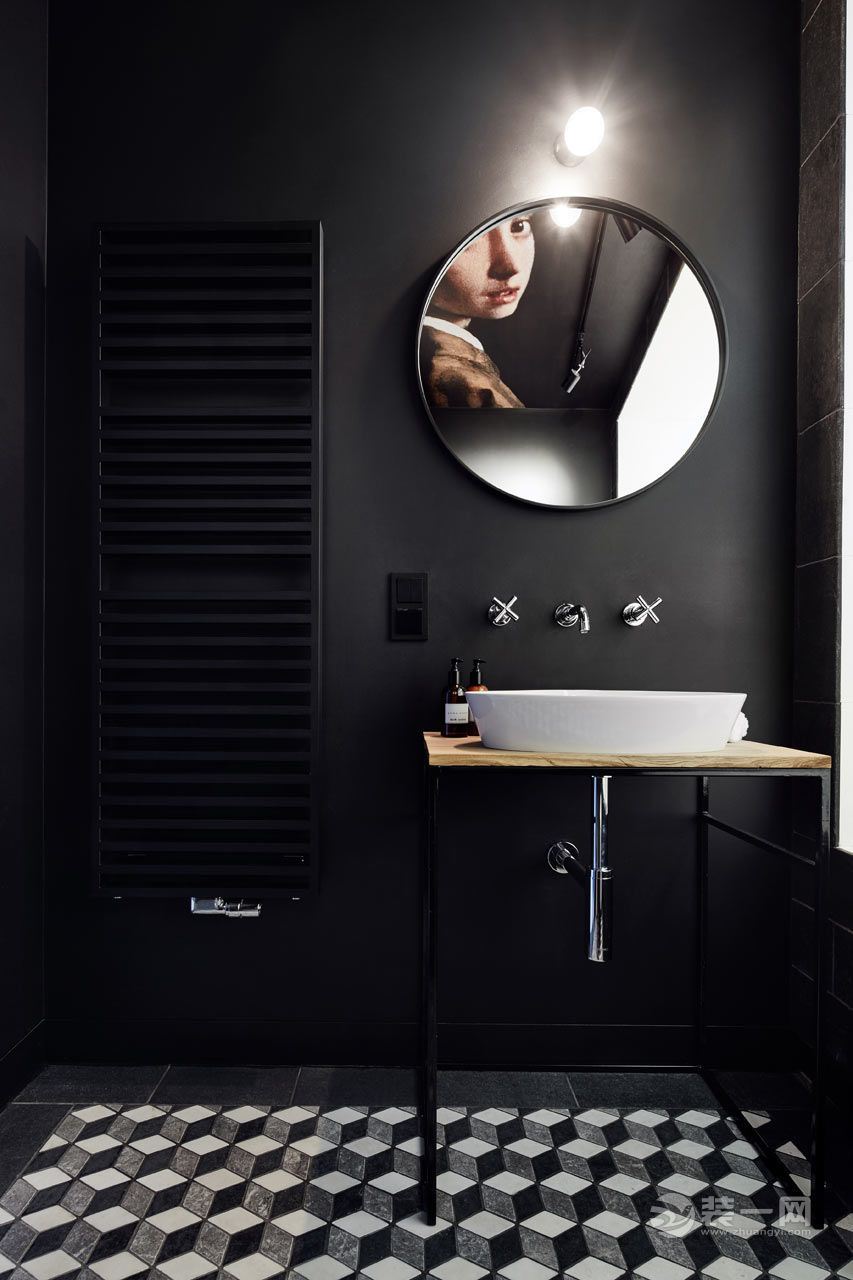 国外装修设计效果图 27平出租房装修黑白卫浴超惊喜