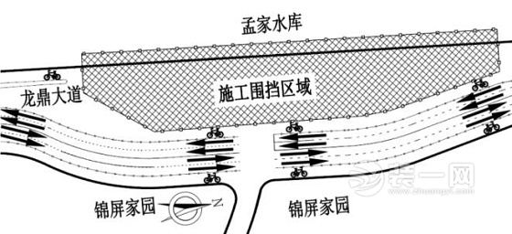 济南轨道交通R3施工区域周边交通疏解示意图