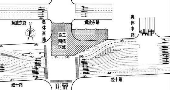 济南轨道交通R3施工区域周边交通疏解示意图