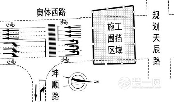 济南轨道交通R3施工区域周边交通疏解示意图