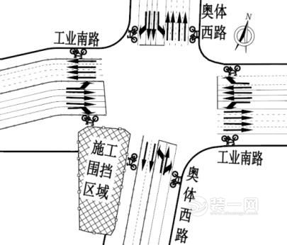 济南轨道交通R3施工区域周边交通疏解示意图