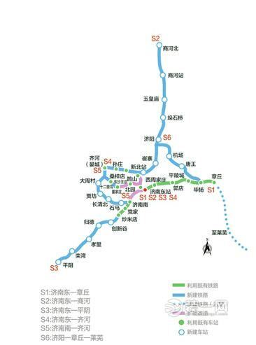 济南市域铁路S线线路规划