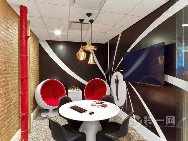 广告公司香蕉壁纸装饰会议室装修效果图