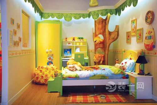南阳迪士尼小熊维尼主题儿童房装修效果图