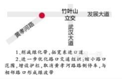 武汉交通易出现拥堵情况的8个路口规划改进方案图——发展大道黄孝河路口