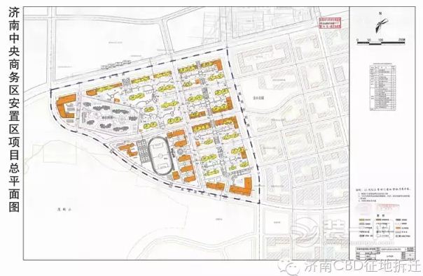 济南CBD中央商务区安置区项目总平面图