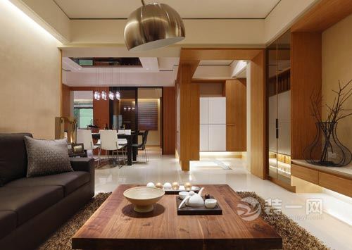 自然木质三居室设计 装修装潢空间设计 室内装修效果图设计