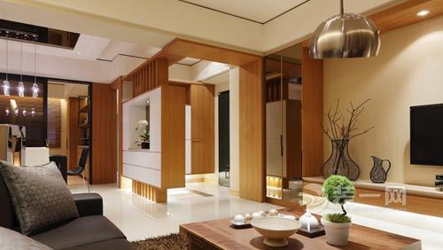自然木质三居室设计 装修装潢空间设计 室内装修效果图设计