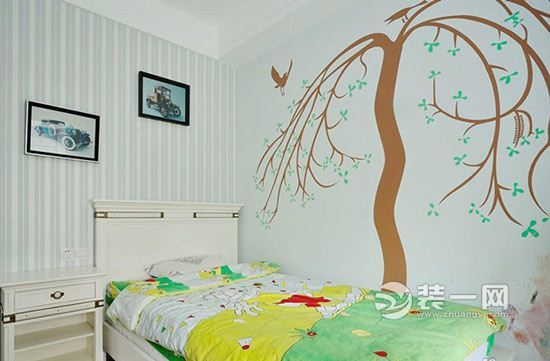 儿童房手绘墙装修效果图