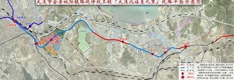 大连金普城铁线路图