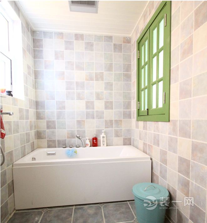 郑州装修网89平米小三房美式风格浴室装修效果图