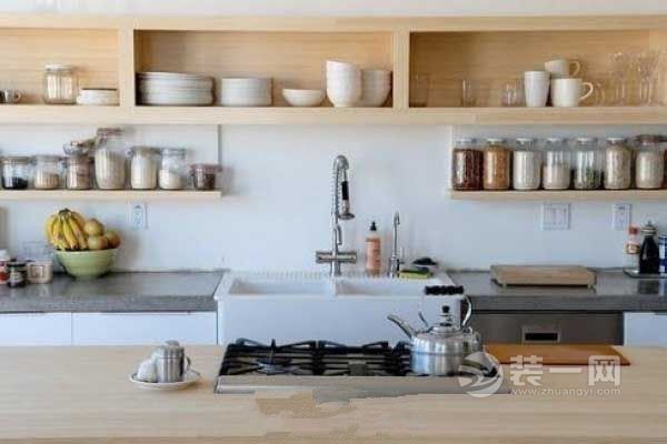 现代风格一体式厨房装修效果图
