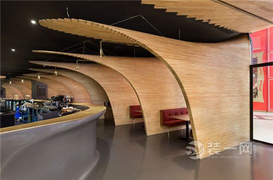 餐厅木质吊顶装修效果图