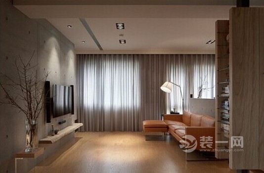新乡装修公司日式简约原木风格两室两厅客厅装修设计效果图