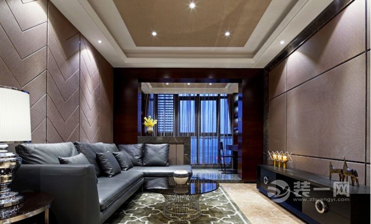 郑州装修网60平米现代简约风格酒店式公寓客厅装修效果图